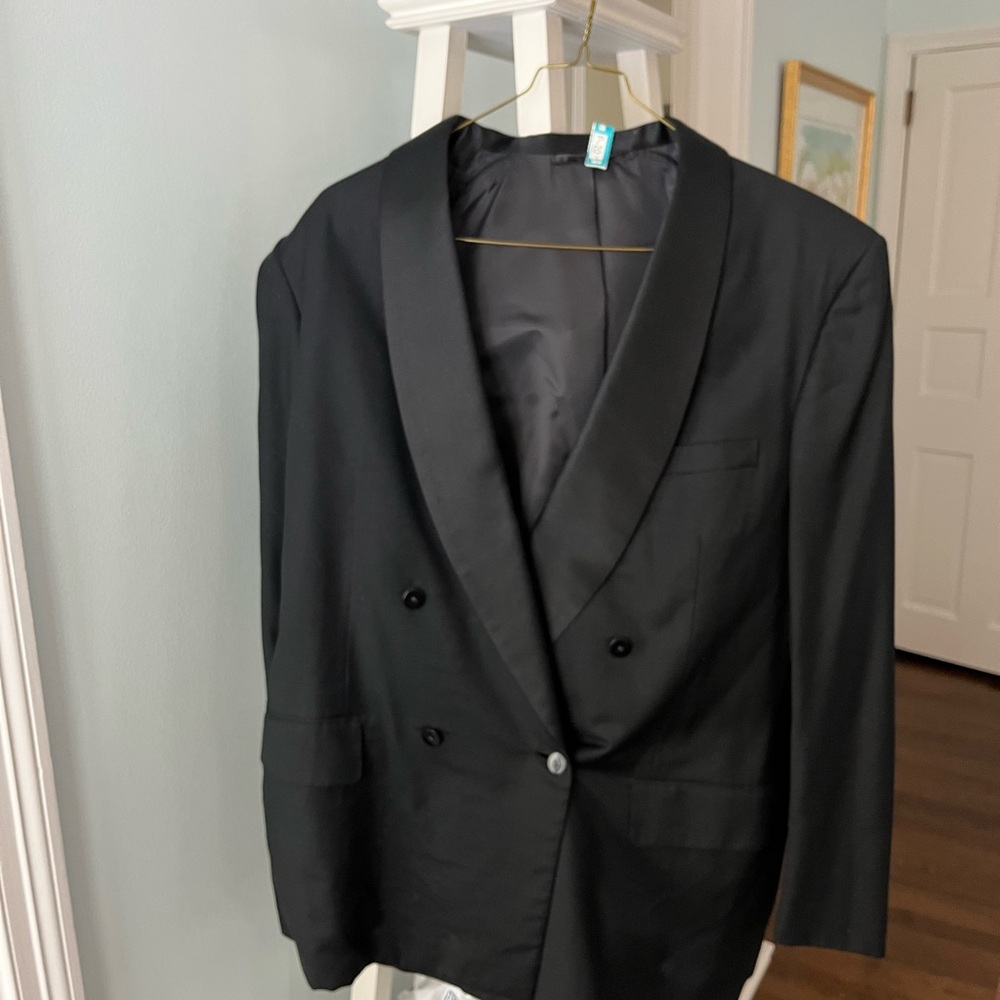 Custom Oxford Black Tuxedo jacket and pants